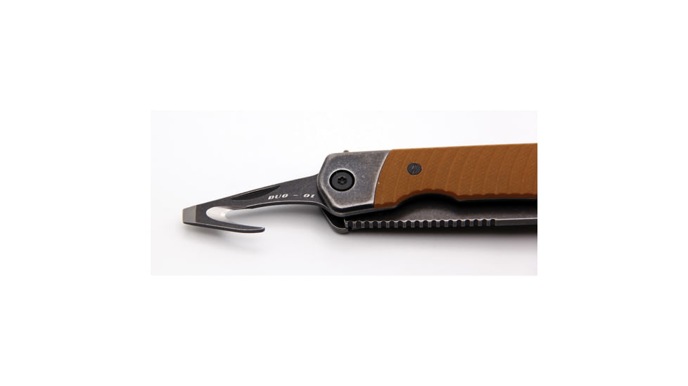 Revo Duo Linerlock Drop Point Brown