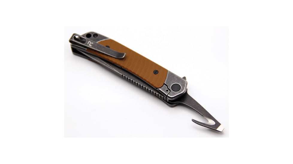 Revo Duo Linerlock Tanto Brown