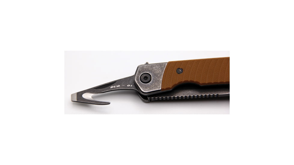 Revo Duo Linerlock Tanto Brown