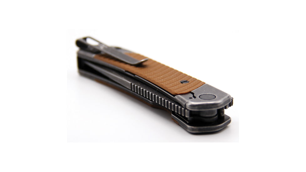 Revo Duo Linerlock Tanto Brown