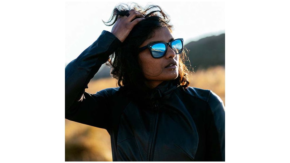 Revo Forge Superflex Sunglasses, Matte Black -Blue Water, Medium, RE 1096N 01 BL