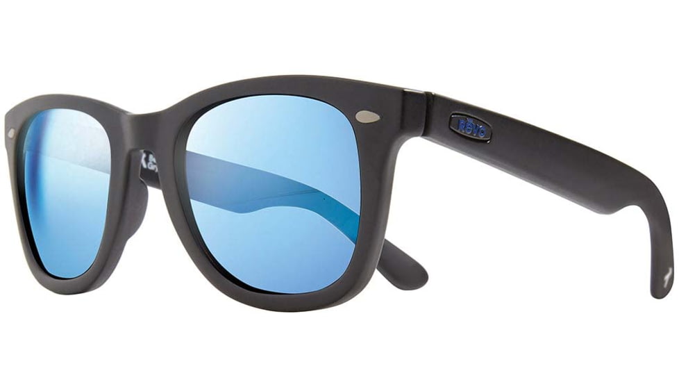 Revo Forge Superflex Sunglasses, Matte Black -Blue Water, Medium, RE 1096N 01 BL
