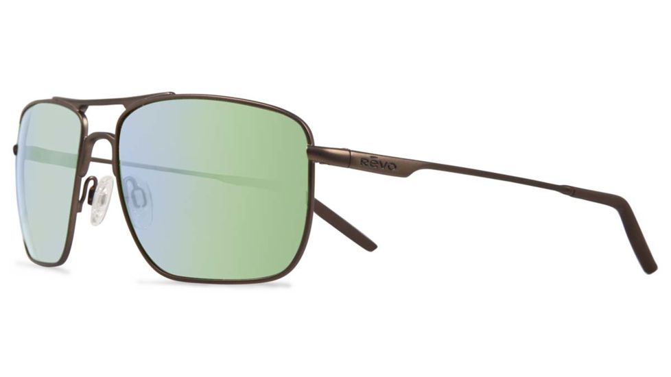 Revo GroundSpeed Sunglasses, Brown Frame, Green Water Lens RE3089-03-GN