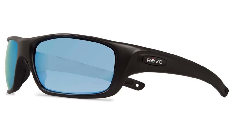 Revo Guide II Sunglasses, Matte Black Frame, Blue Water Lens RE4073-11-BL