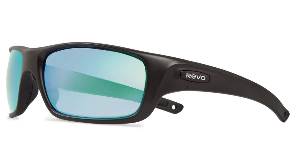 Revo Guide II Sunglasses, Matte Black Frame, Green Water Lens RE4073-11-GN