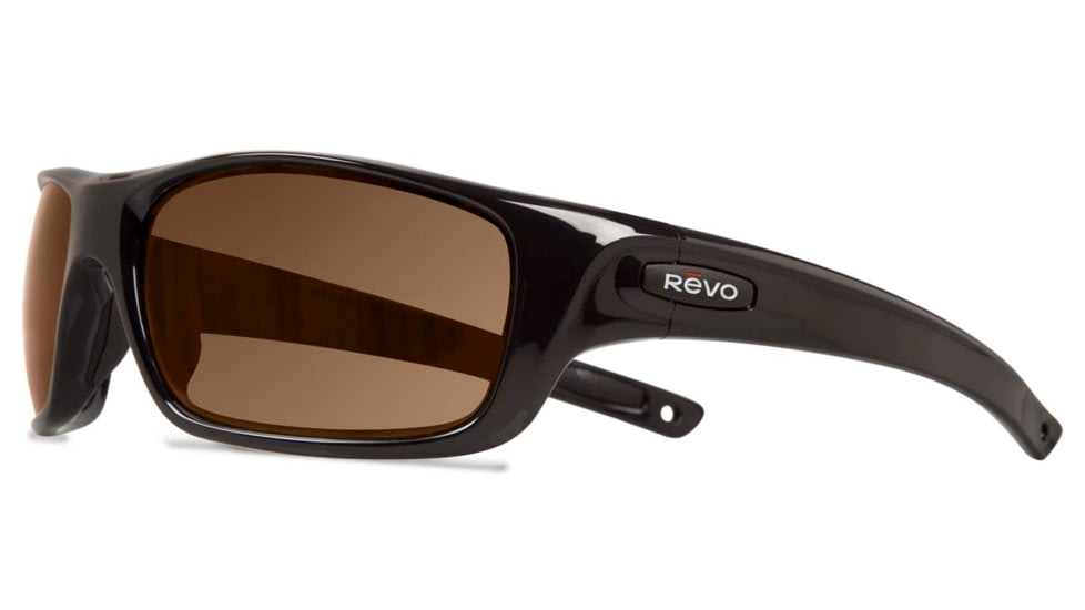 Revo Guide II Sunglasses, Shiny Black Frame, Terra Lens RE4073-01-BR
