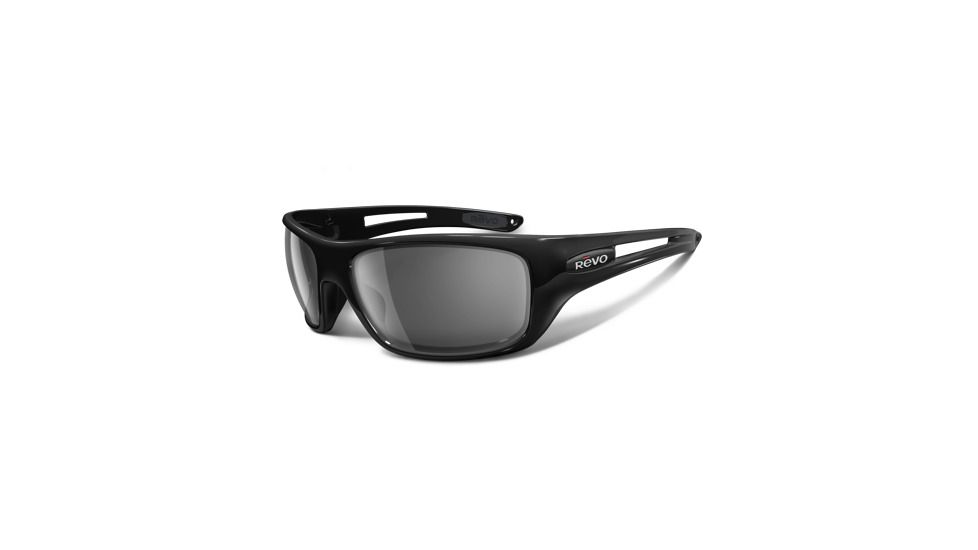 Revo Guide Polished Black Nylon Frame, Graphite Lens Sunglasses - RE4054-03