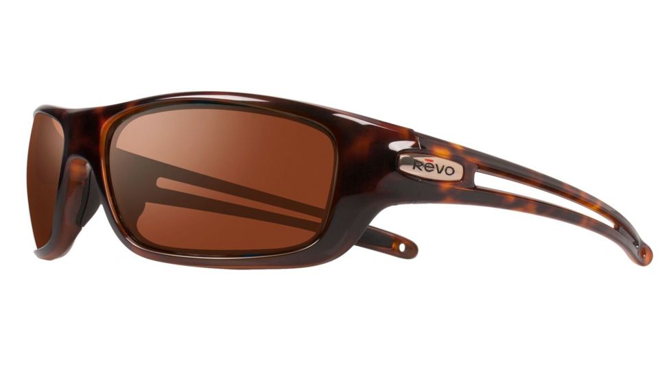 Revo Guide S Eyewear - Unisex - Sunglasses, Matte Tortoise Frame, Open Road Lens, Polarized, RE 4070 02 OR