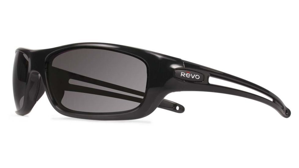 Revo Guide S Single Vision Prescription Sunglasses, Matte Black Frame, Polarized, RE 4070 11 GYSV
