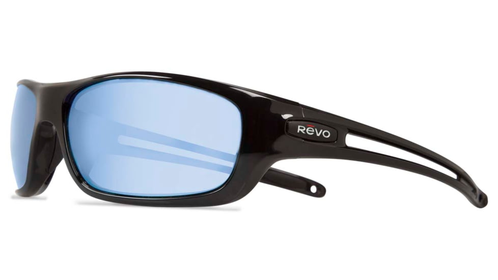 Revo Guide S Sunglasses, Black Frame, Blue Water Lens RE4070-01-BL