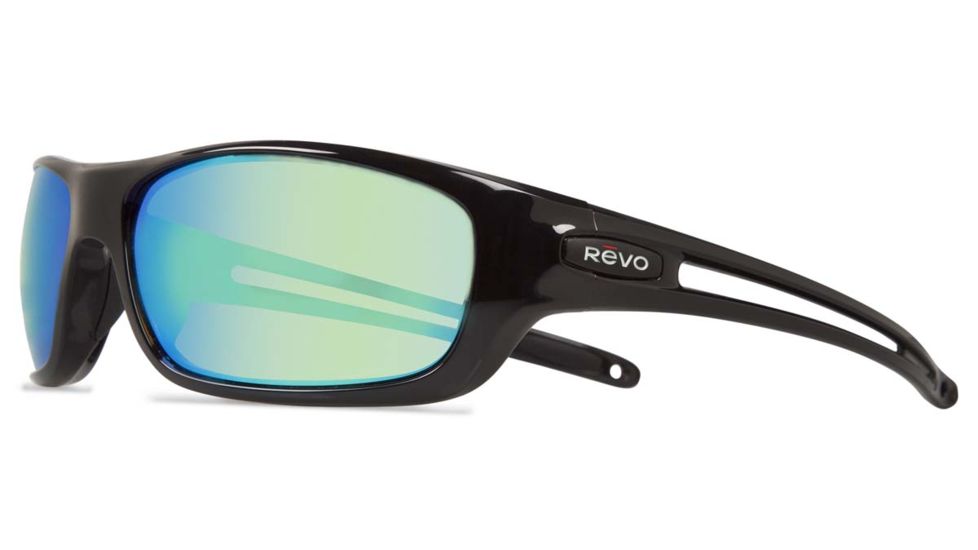 Revo Guide S Sunglasses, Black Frame, Green Water Lens RE4070-01-GN