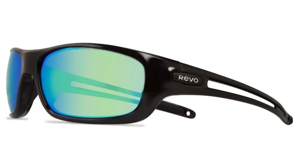 Revo Guide S Sunglasses, Matte Black Frame, Green Water Lens RE4070-11-GN