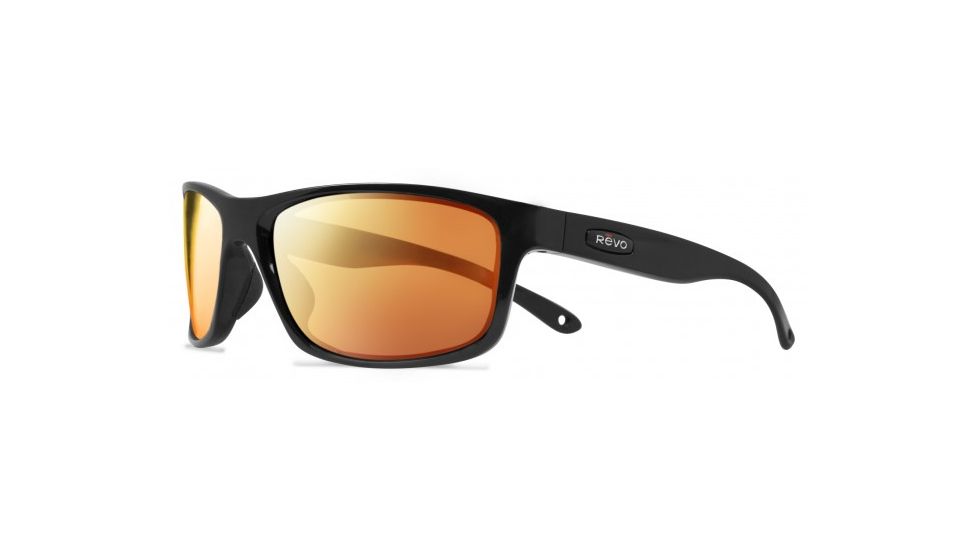Revo Harness Sunglasses, Matte Black Frame, Solar Orange Lens, Polarized, RE 4071 11 OG