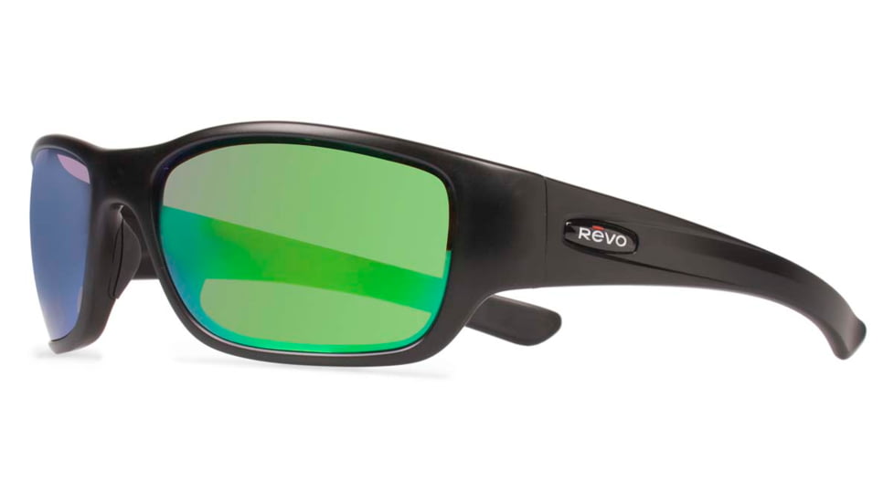 Revo Heading Sunglasses, Matte Black Frame, Green Water Lens RE4058-01-GN