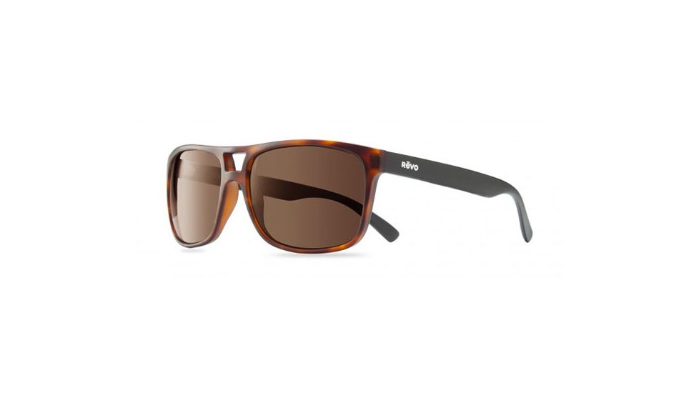 Revo Holsby Sunglasses, Matte Dark Tortoise Frame, Terra Lens, Polarized, RE 1019 02 BR