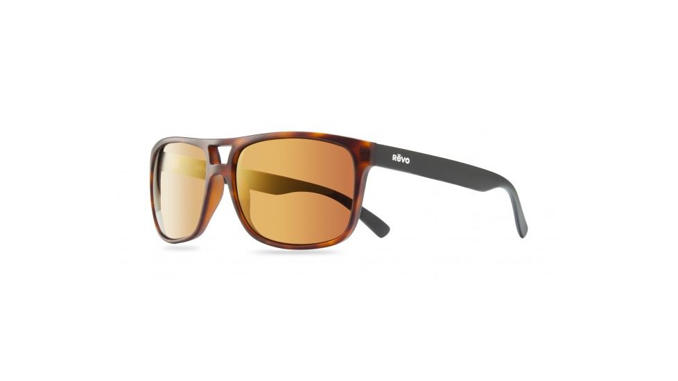 Revo Holsby Sunglasses, Matte Dark Tortoise Frame, Open Road Lens, Polarized, RE 1019 02 OR