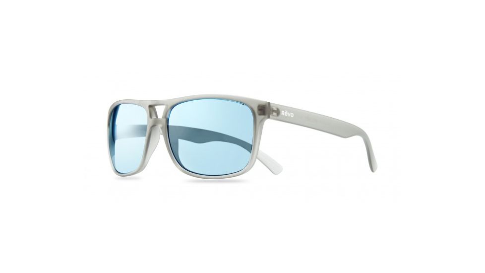 Revo Holsby Sunglasses, Matte Grey Crystal Frame, Blue Water Lens, Polarized, RE 1019 00 BL