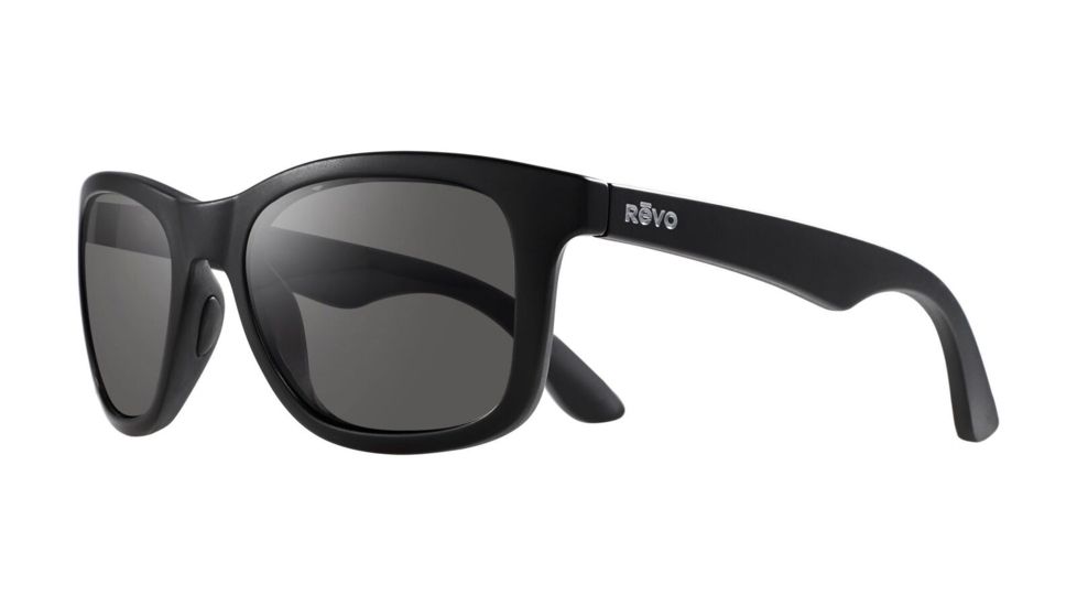 Revo Huddie Eyewear - Unisex - Sunglasses, Matte Black Frame, Graphite Lens, Polarized, RE 1000 21 GY