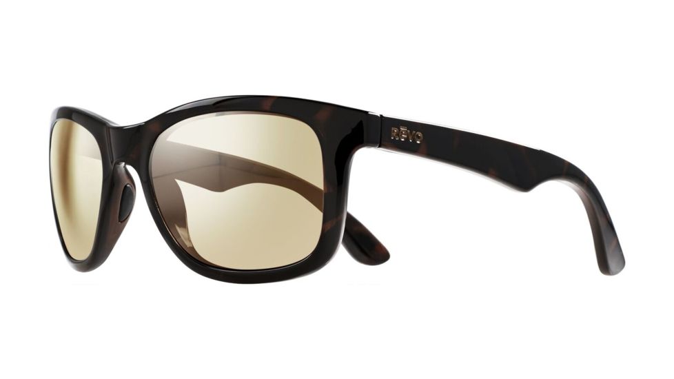 Revo Huddie Eyewear - Unisex - Sunglasses, Tortoise Frame, Champagne Lens, Polarized, RE 1000 12 CH