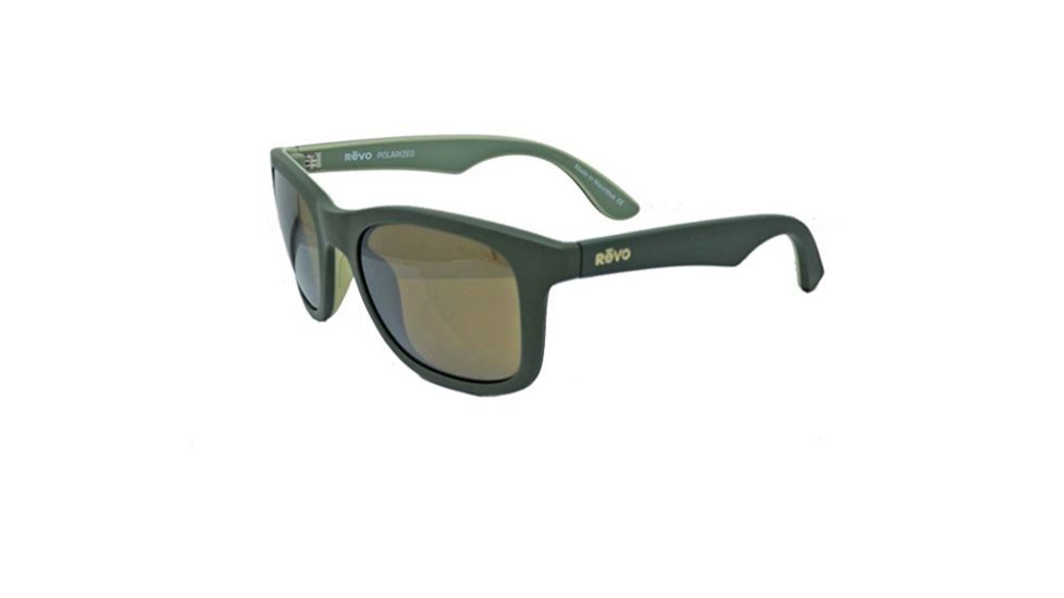 Revo Huddie Progressive Prescription Sunglasses, Green/Sand/Green Frame, Polarized, RE 1000 08 BRPR