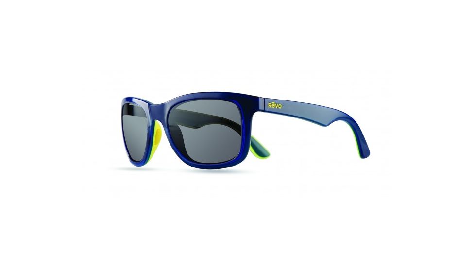 Revo Huddie Sunglasses, Navy/Yellow/Teal Frame, Graphite Lens, Polarized, RE 1000 15 GY