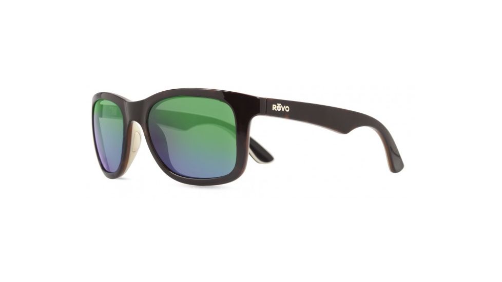 Revo Huddie Progressive Prescription Sunglasses, Tortoise/Ivory/Black Frame, Polarized, RE 1000 02 GNPR