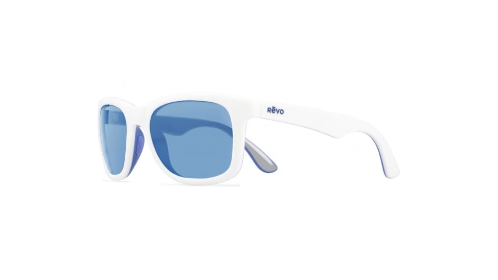 Revo Huddie Progressive Prescription Sunglasses, White/Blue/Grey Frame, Polarized, RE 1000 09 BLPR