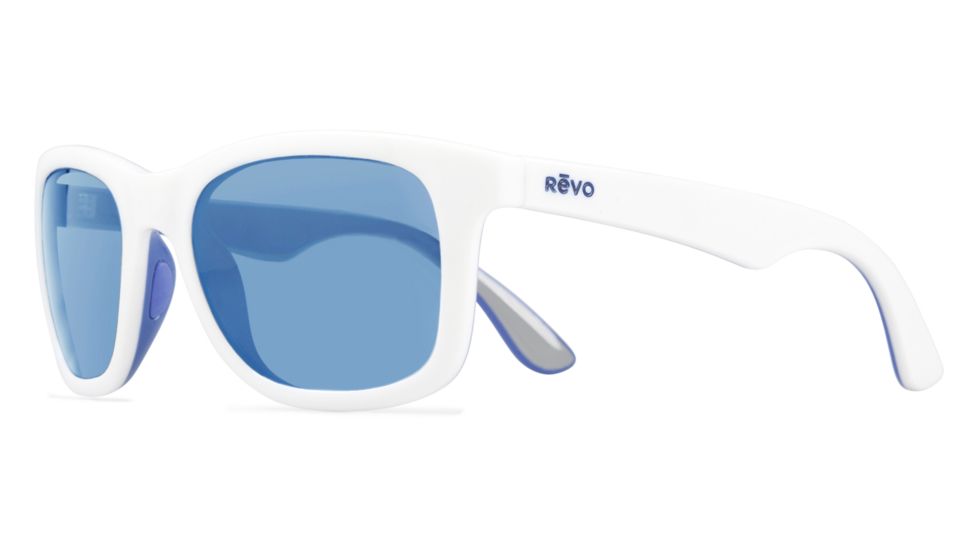 Revo Huddie Progressive Prescription Sunglasses, White Frame, Blue Water Lens, Polarized-RE1000-09BLPR