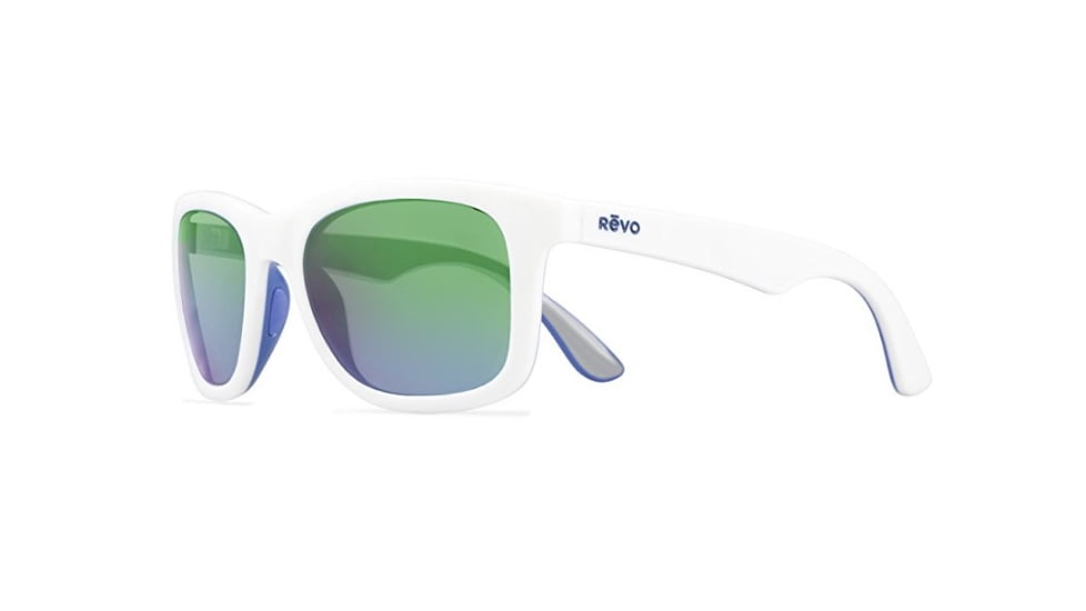 Revo Huddie Progressive Prescription Sunglasses, White Frame, Polarized, RE 1000J 09 BLPR