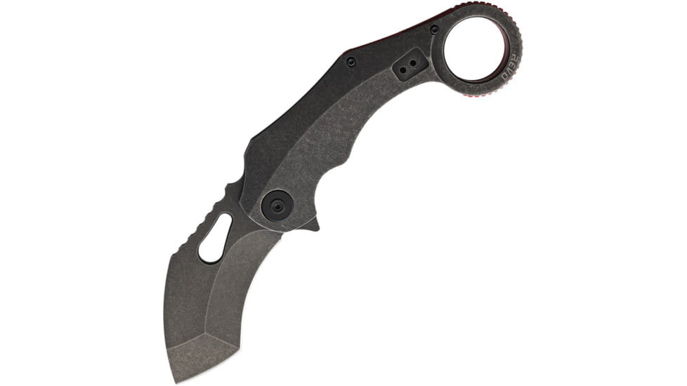 Revo K9 Karambit Framelock Folding Knife, Black, Black stonewash finish stainless handle, K9KARABLK