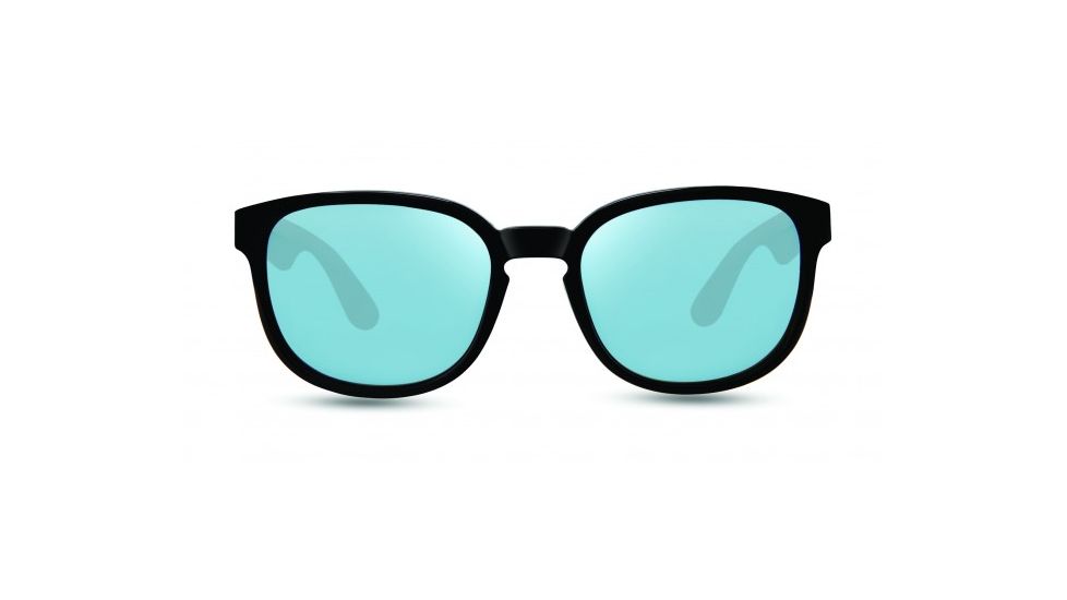 Revo Kash Single Vision Prescription Sunglasses, Black/Green/Blue Frame, Polarized, RE 1028 01 BLSV