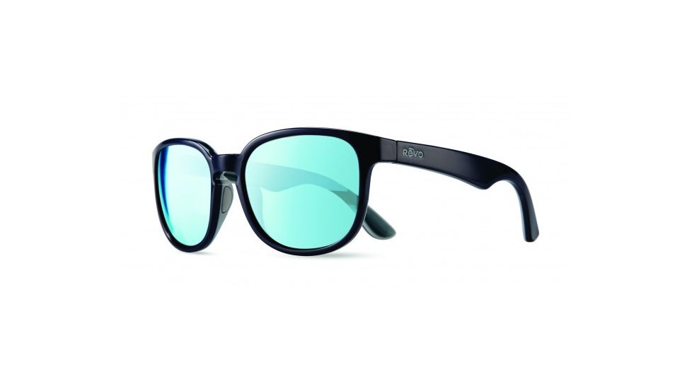 Revo Kash Single Vision Prescription Sunglasses, Navy/Grey/Atlantic Frame, Polarized, RE 1028 05 BLSV