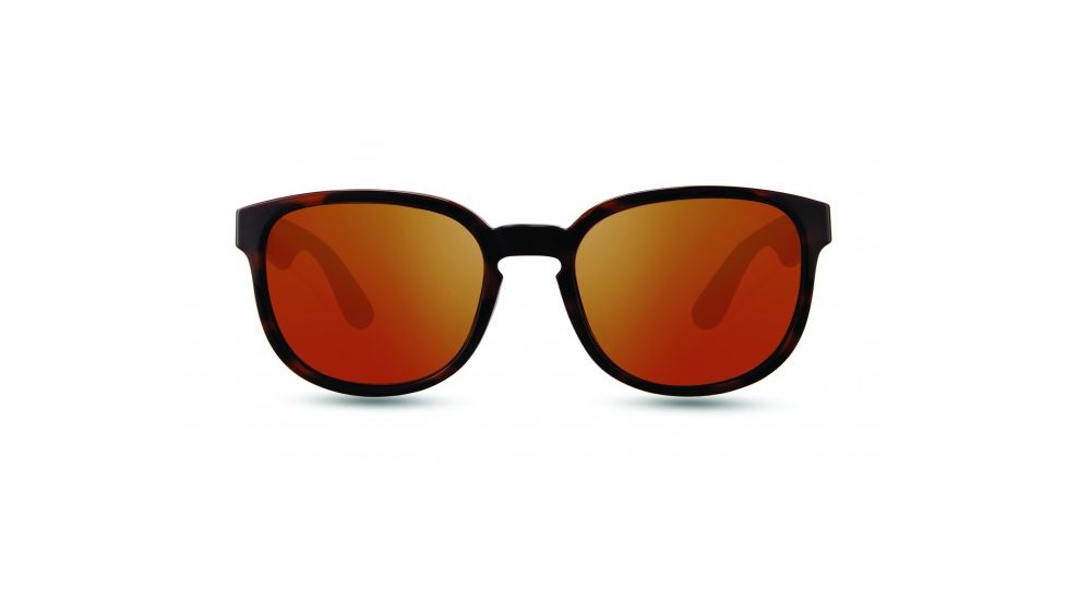 Revo Kash Single Vision Prescription Sunglasses, Tort/Bone/Red Frame, Polarized, RE 1028 02 ORSV