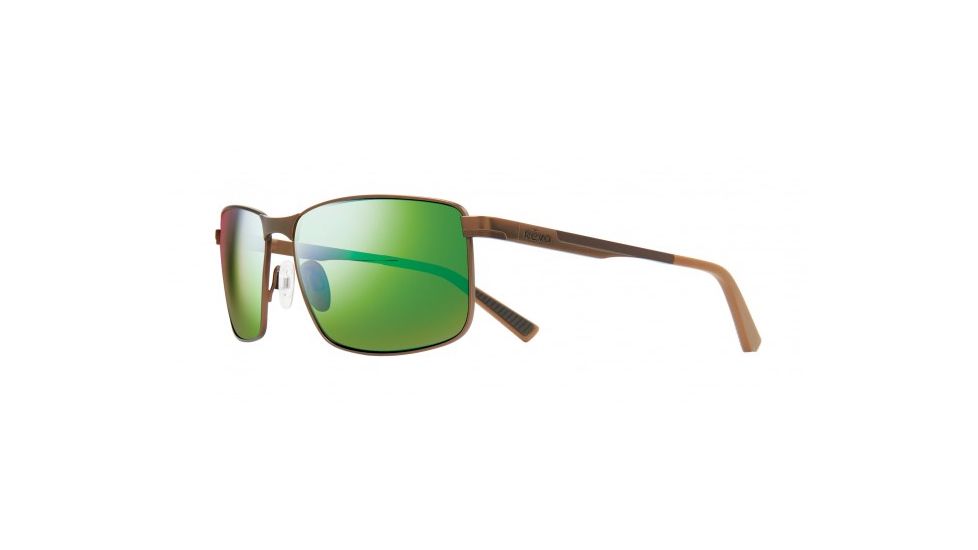 Revo Knox Sunglasses, Brown Frame, Polarized Green Water Lens, Polarized, RE 1047 02 GN