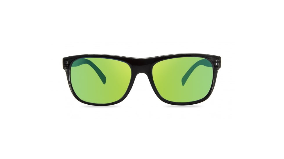 Revo Lukee Sunglasses, Black Woodgrain Frame, Green Water Lens, Polarized, RE 1020 01 GN