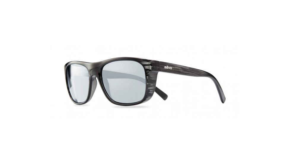 Revo Lukee Sunglasses, Black Woodgrain Frame, Graphite Lens, Polarized, RE 1020 01 GGY