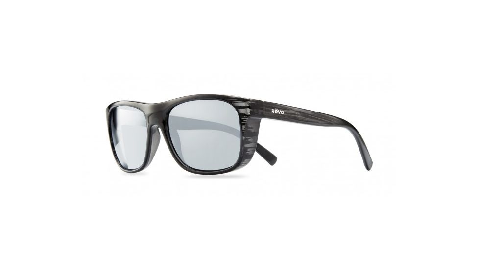 Revo Lukee Sunglasses, Black Woodgrain Frame, Graphite Lens, Polarized, RE 1020 01 GY