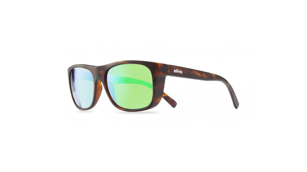 Revo Lukee Sunglasses, Dark Tortoise Frame, Green Water Lens, Polarized, RE 1020 02 GN