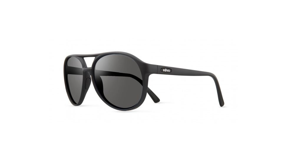 Revo Marx Single Vision Prescription Sunglasses, Black Frame, Polarized, RE 1059 01 GYSV