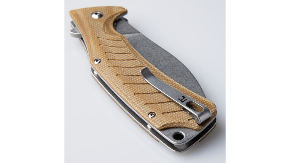 Revo Ness Linerlock Brown Micarta