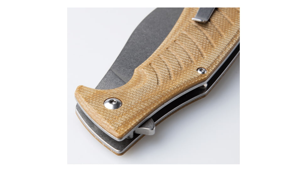 Revo Ness Linerlock Brown Micarta