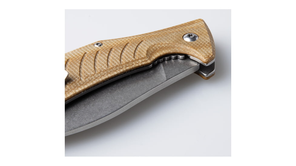 Revo Ness Linerlock Brown Micarta