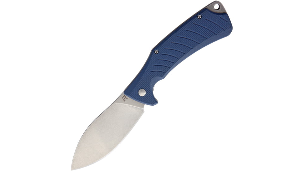 Revo Ness Linerlock Folding Knife, Blue textured G10 handle, NESSMUGRY