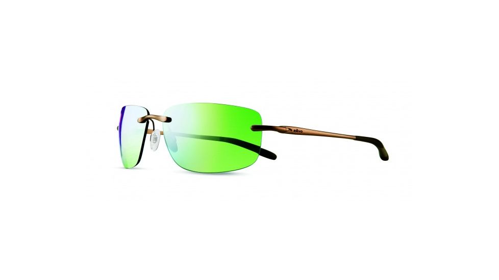 Revo Outlander Sunglasses, Brown Frame, Green Water Lens, Polarized, RE 1029 02 GN