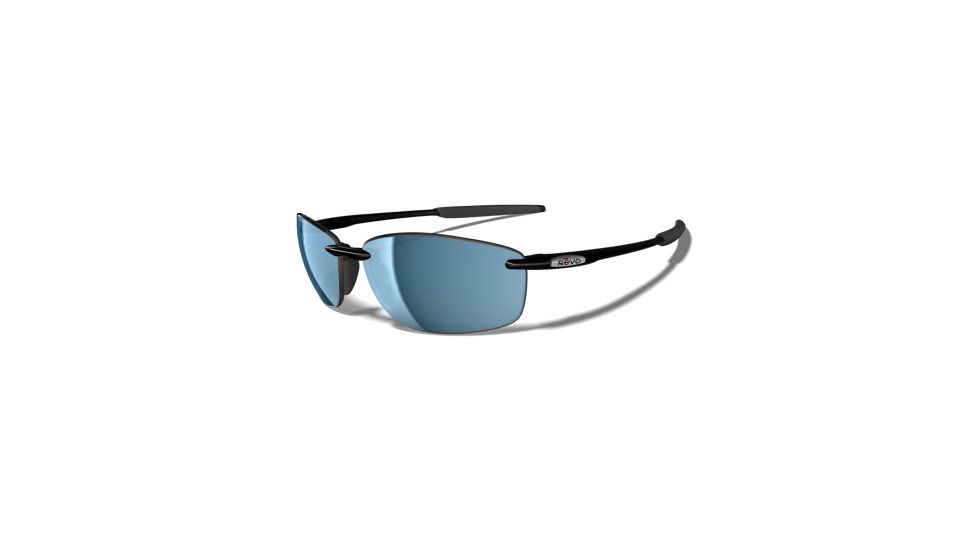 Revo Overhang Polished Black Nylon Frame, Water Lens Sunglasses - RE4044-07