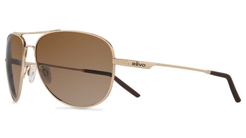 Revo Polarized Windspeed Sunglasses, Serilium, Gold Frame, Terra Lens RE3087-04-BR