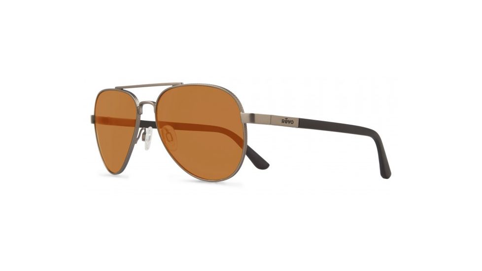 Revo Raconteur Single Vision Prescription Sunglasses, Gunmetal Frame, Polarized, RE 1011 00 ORSV