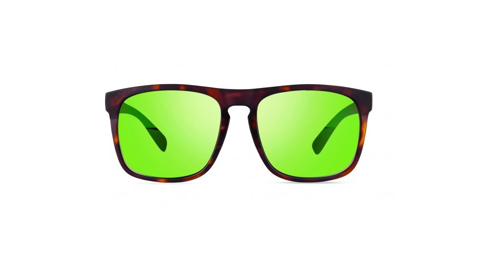 Revo Ryker Sunglasses, Matte Tortoise/Tortoise Rubber Frame, Green Water Lens, Polarized, RE 1035 02 GN