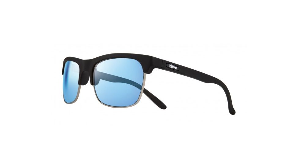 Revo Ryland Eyewear - Unisex - Sunglasses, Matte Black Frame, Blue Water Lens, Polarized, RE 1065 01 BL