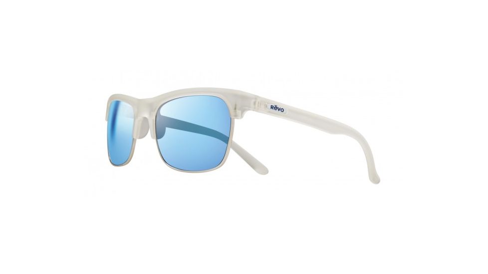Revo Ryland Eyewear - Unisex - Sunglasses, Matte Crystal Frame, Blue Water Lens, Polarized, RE 1065 09 BL